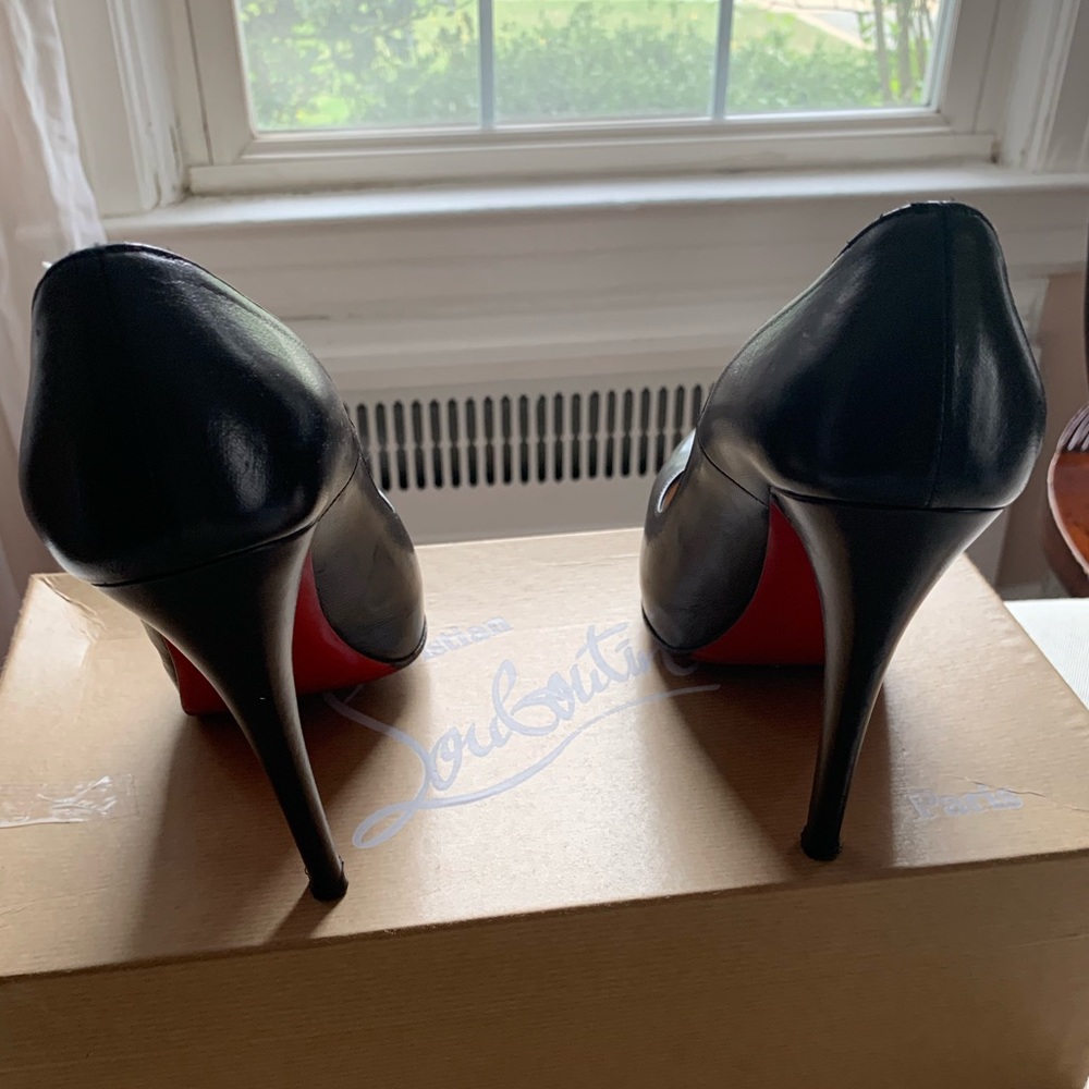 Black Pattern Leather Christian Louboutin Classic